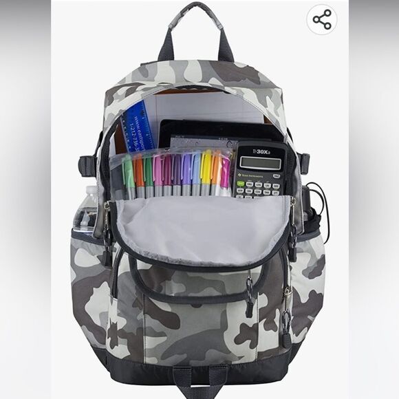 Fuel Millennial‎ Tech Backpack - Army Camo Nwt Grey/Off White - Picture 6 of 9